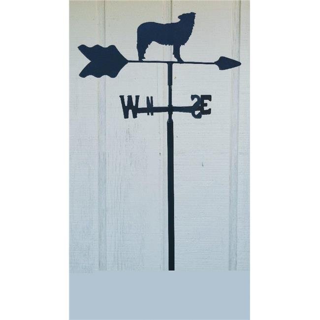 The Lazy Scroll bordercolliein Border Collie Garden Mount Weathervane