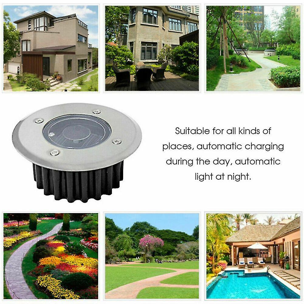 Led Solar Power Ground Lights Floor Decking Outdoor Garden Home Lamp