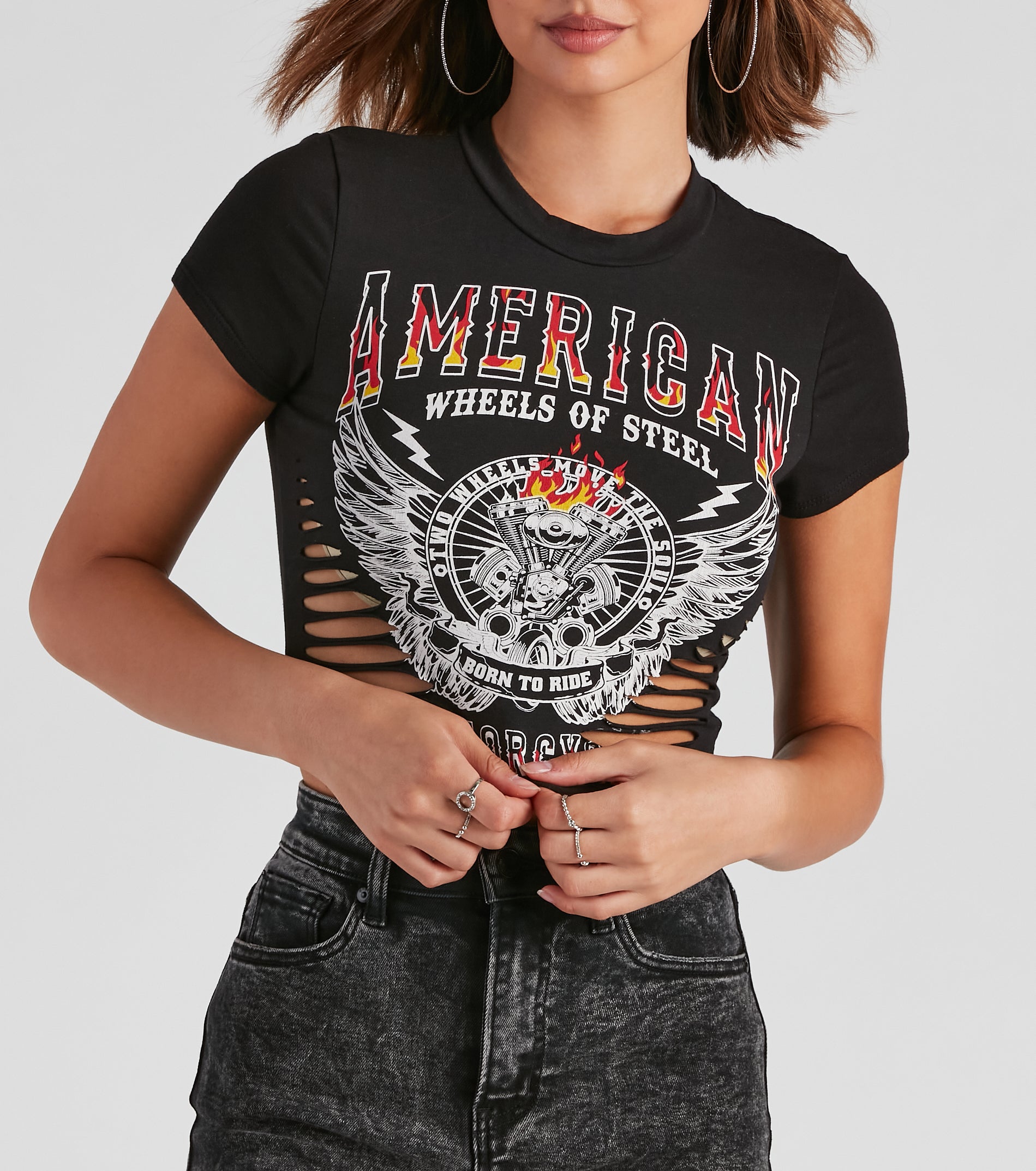 Wheels Of Steel Slit Graphic Tee