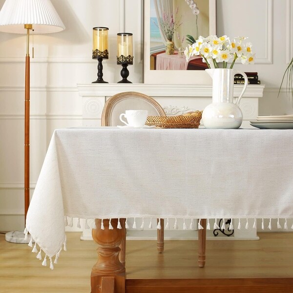 Rustic Tablecloth Cotton Linen Waterproof Tablecloths