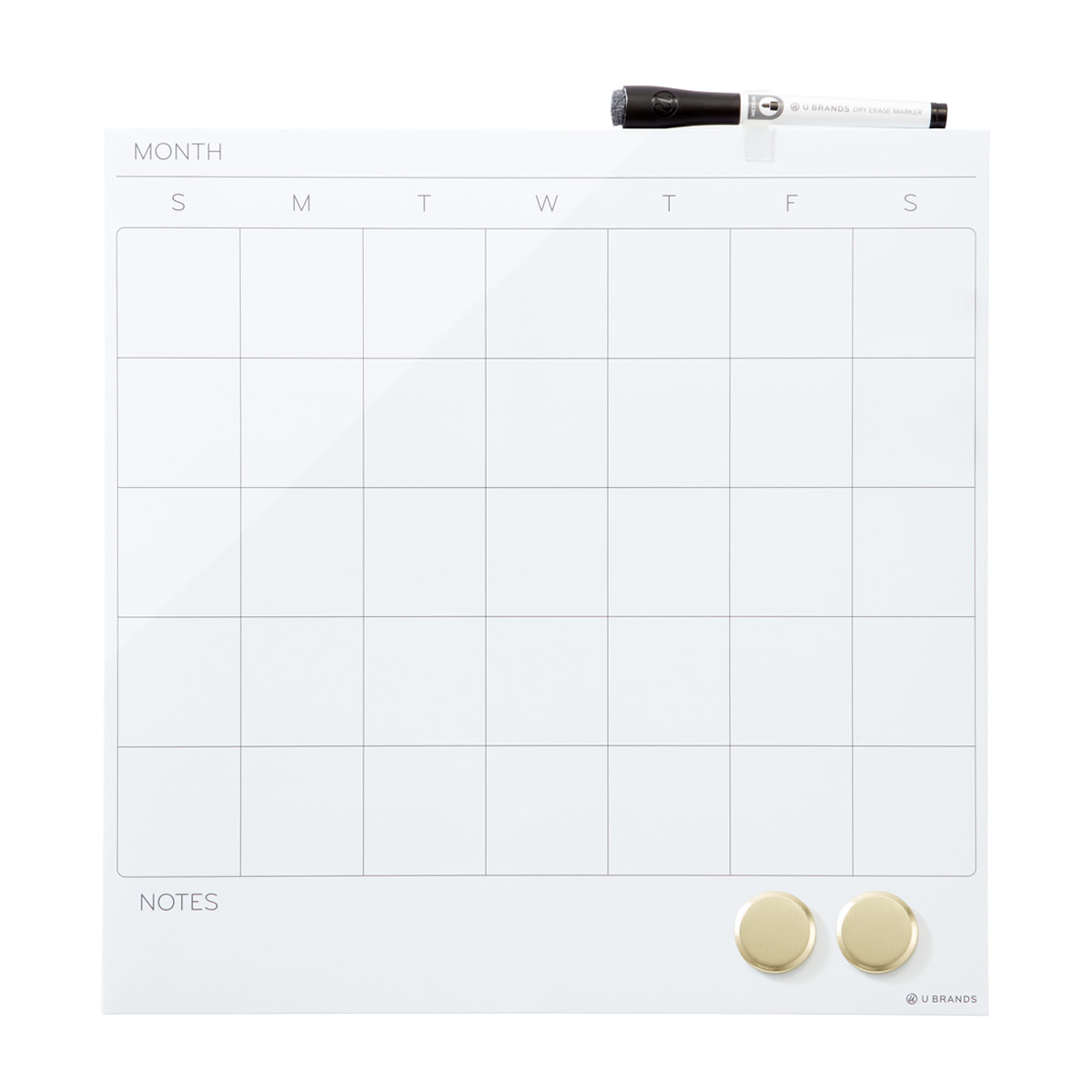 UBrands White Square Monthly Dry Erase Board