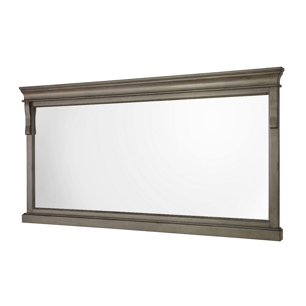 Home Decorators Collection 60 in. W x 31 in. H Framed Rectangular Bathroom Vanity Mirror in Distressed Grey NADGM3160