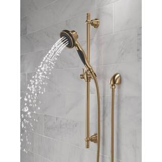 Delta 3-Spray Patterns Wall Mount Handheld Shower Head 1.75 GPM in Champagne Bronze 53021-CZ-PK