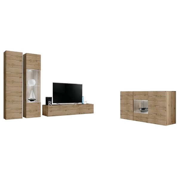 Fly SBII-A5 Wall Mounted Floating Modern Entertainment Center