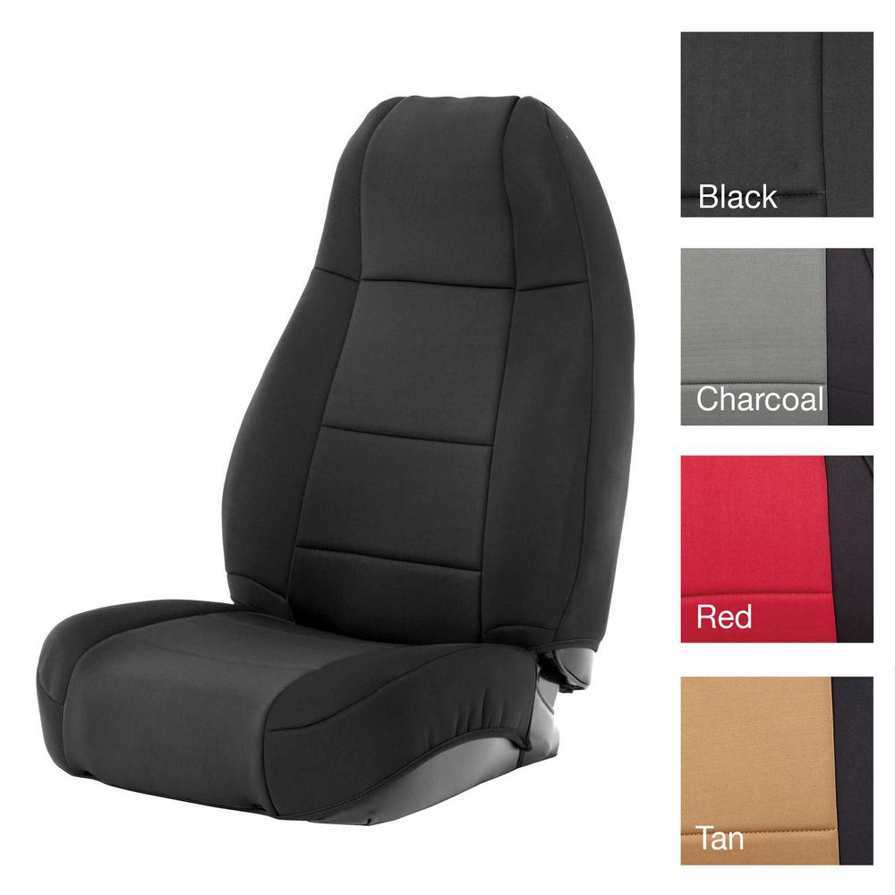 Smittybilt Neoprene Front and Rear Seat Cover Kit (Black/Black) - 471101