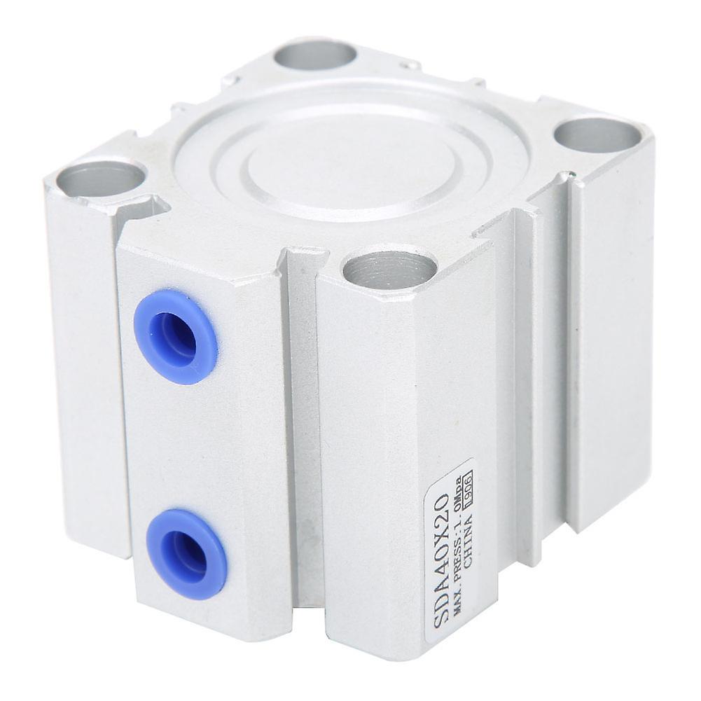 Sda40 Thin Air Cylinder Aluminum Alloy Double Action Pneumatic Components 10/15/20mmsda40x20