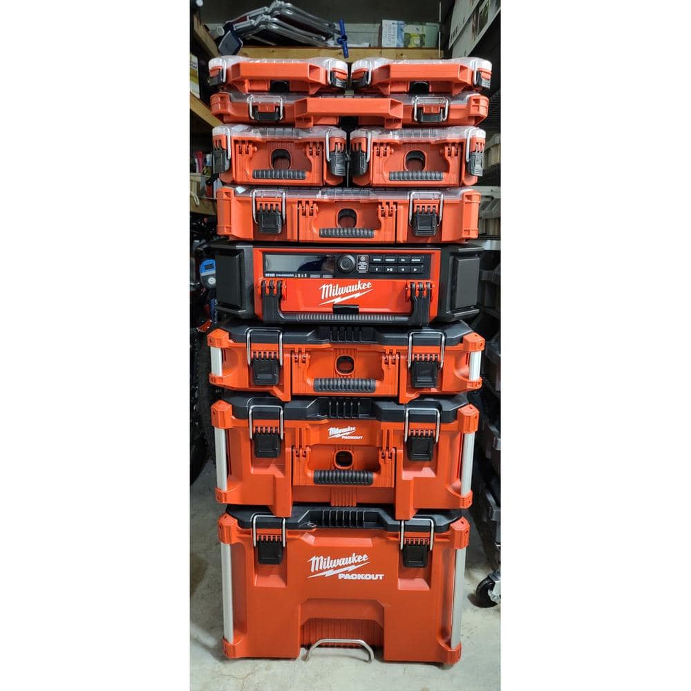 Milwaukee PACKOUT 11-Compartment Low-Profile Impact Resistant Portable Small Parts Organizer 48-22-8431