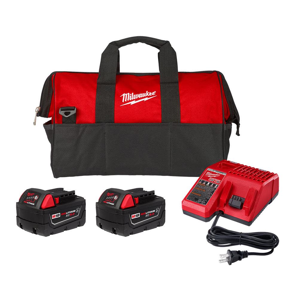 Milwaukee M18 REDLITHIUM XC5.0 Resistant Battery Starter Kit 48-59-1852R from Milwaukee