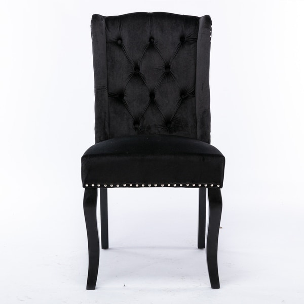 Upholstered Wingback Dining Chair Set of 2