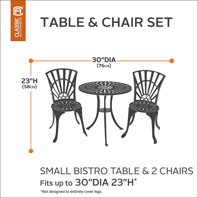 Classic Accessories Veranda Small Patio Bistro Table and Chair Cover