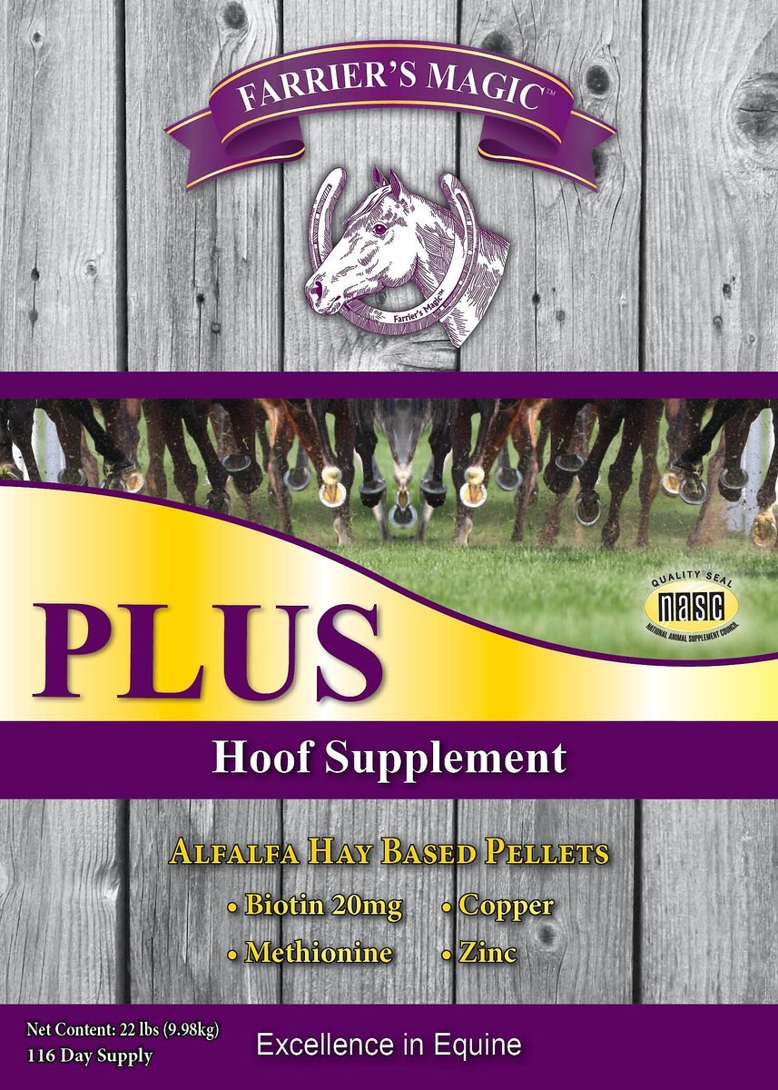 Farrier's Magic PLUS Hoof Health Hay Flavor Pellets Horse Supplement