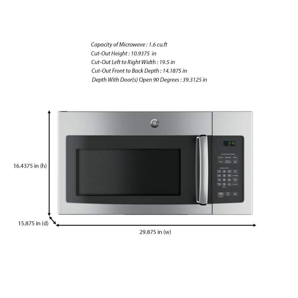 GE 16 cu ft Over the Range Microwave in Stainless Steel