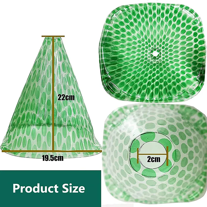 PET PVC Plastic Premium Transparent Green Bell Plant Cloche for mini greenhouse garden plant care with Vent Top