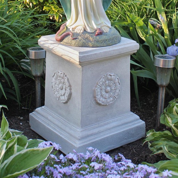 Design Toscano English Rosette Garden Sculptural Plinth Large