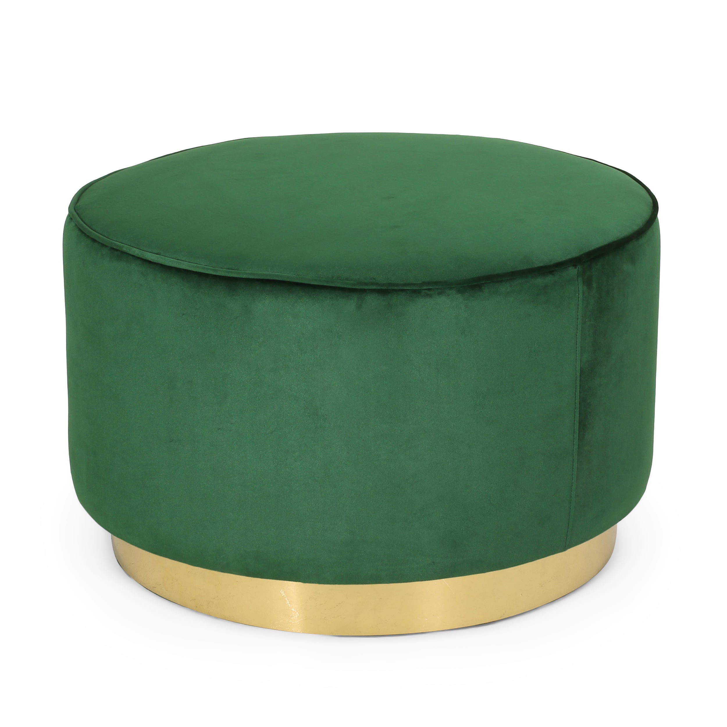 Kile Modern Glam Velvet Swivel Ottoman