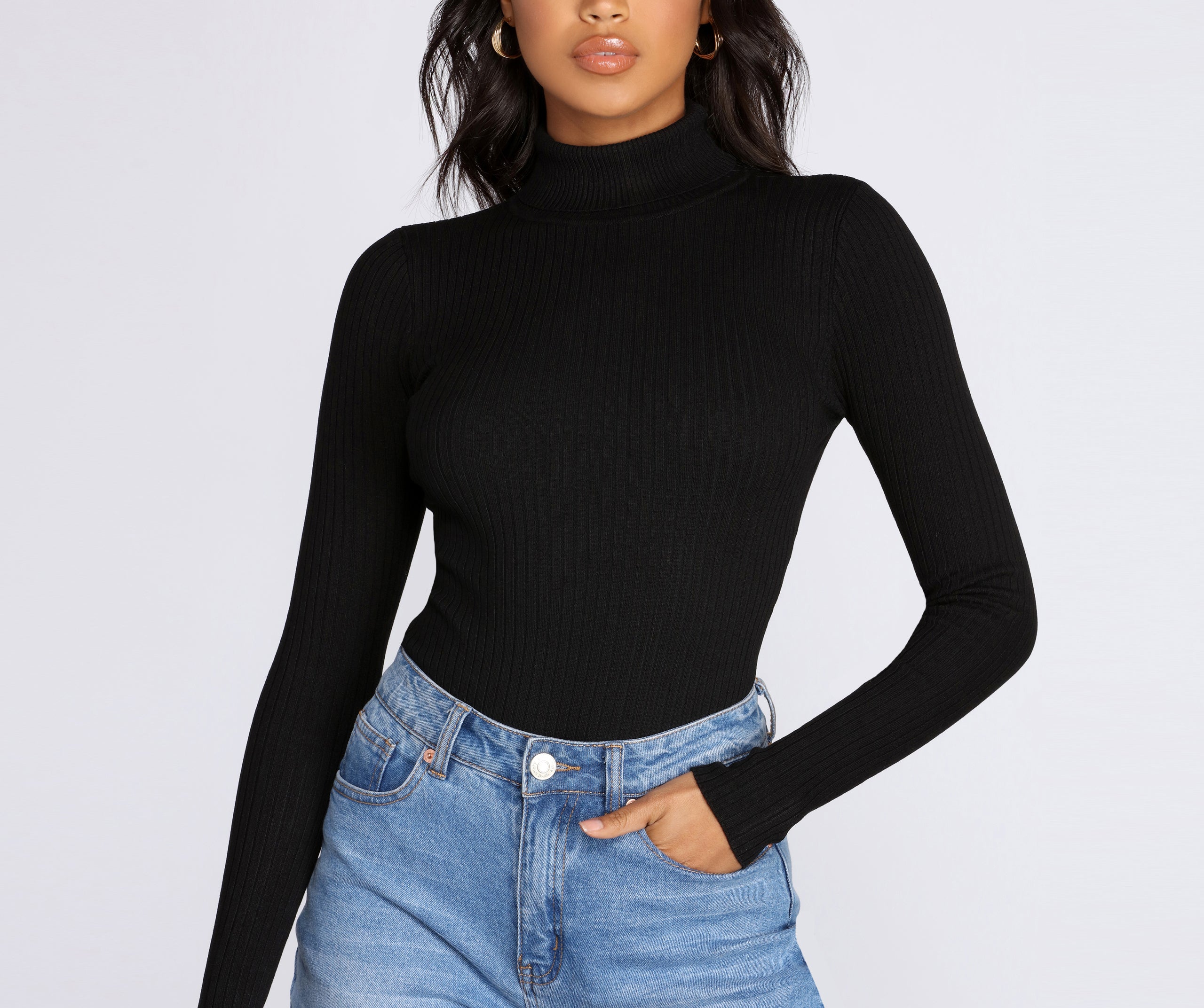 Keep It Cozy Turtleneck Sweater Bodysuit