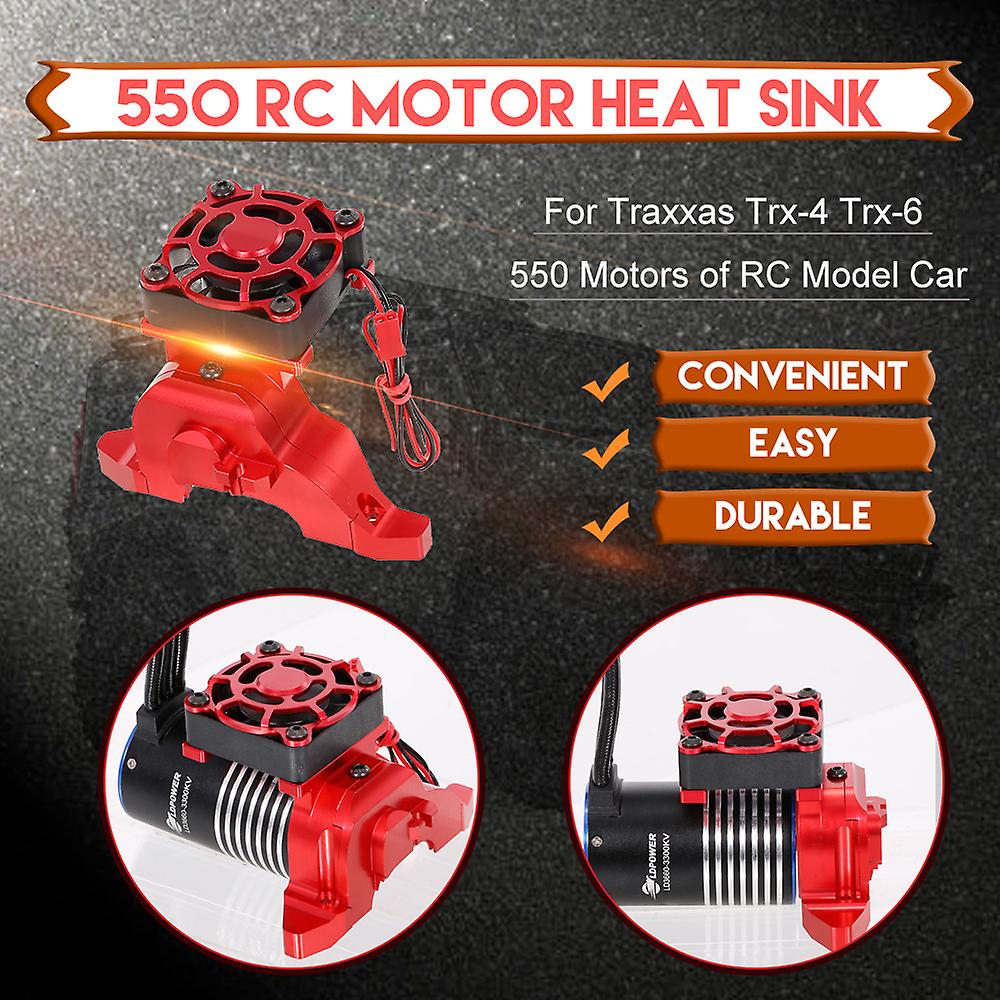 550 Motor Heat Sink Aluminum Motor Mounted Radiator For Traxxas Trx-4 Trx-6 550 Motors Of Rc Model Car No.307647