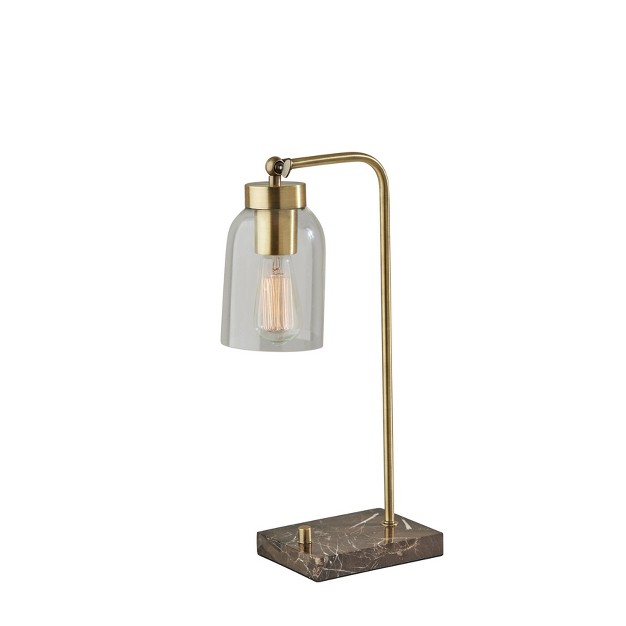 Bristol Desk Lamp includes Light Bulb Antique Brass Adesso