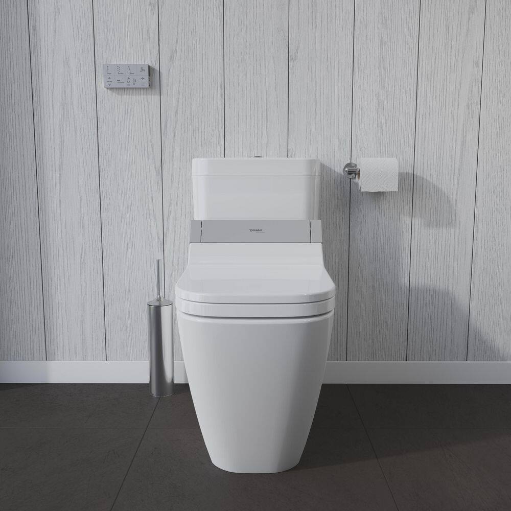 Duravit 1-Piece 0.92 GPF Dual Flush Elongated Toilet in White Seat Not Included 2121510001