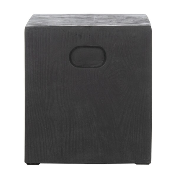 SAFAVIEH Cube Indoor/ Outdoor Modern Black Concrete Accent Table