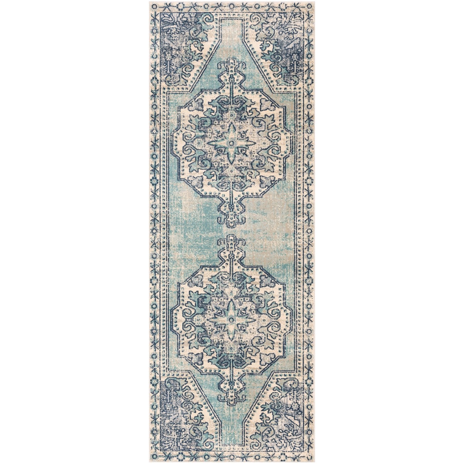 Bohemian Rug in Teal & Navy