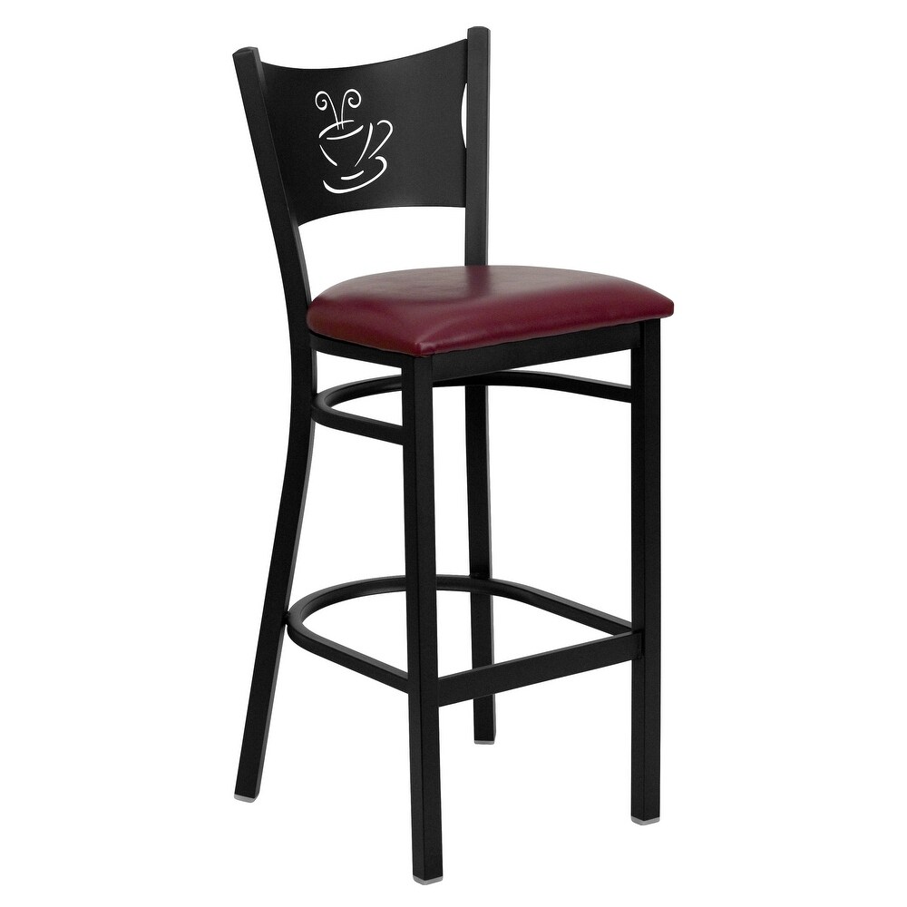 2 Pk. Coffee Back Metal Restaurant Barstool   18.25\