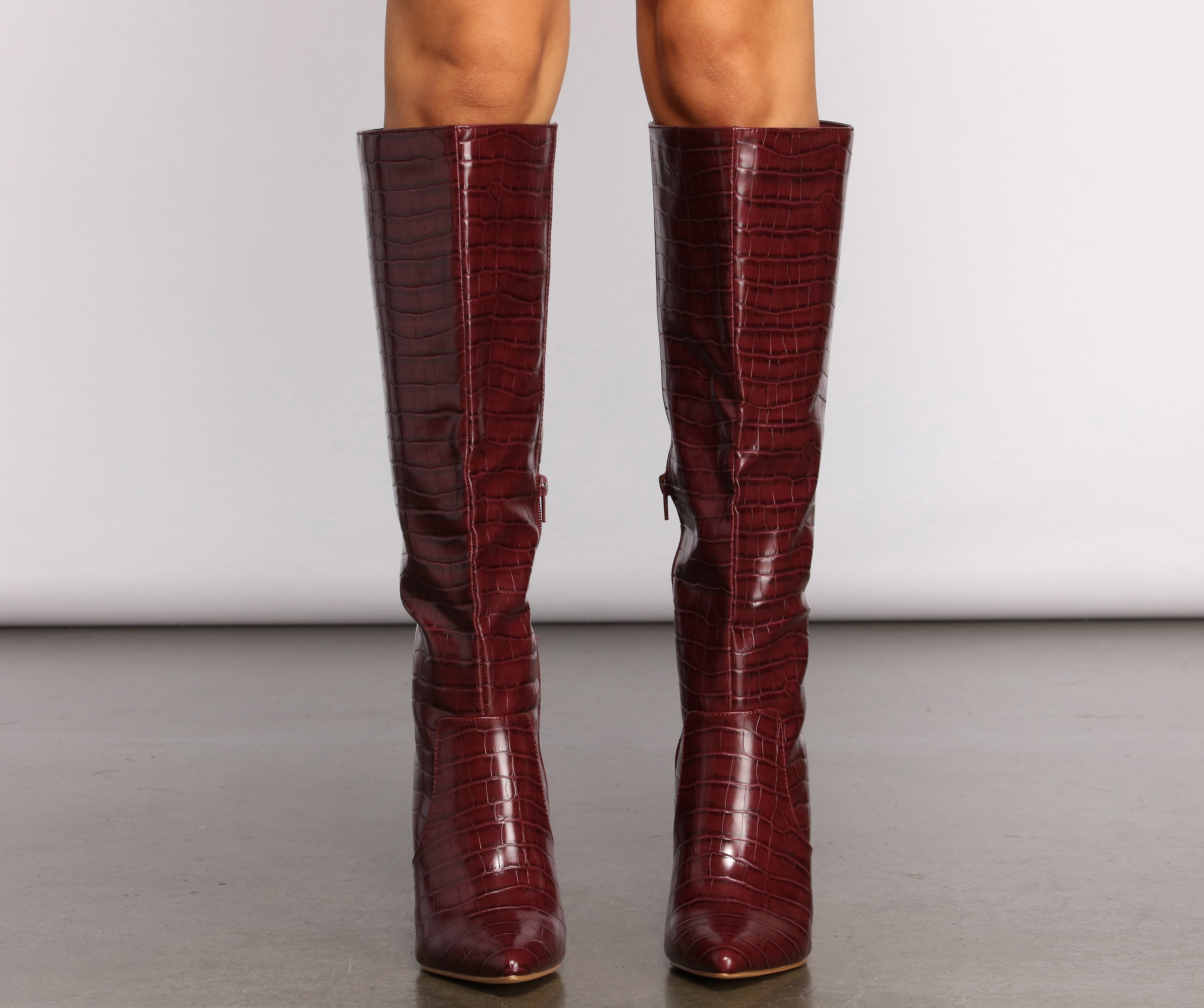 Feelin' Fab Knee High Stiletto Heeled Boots