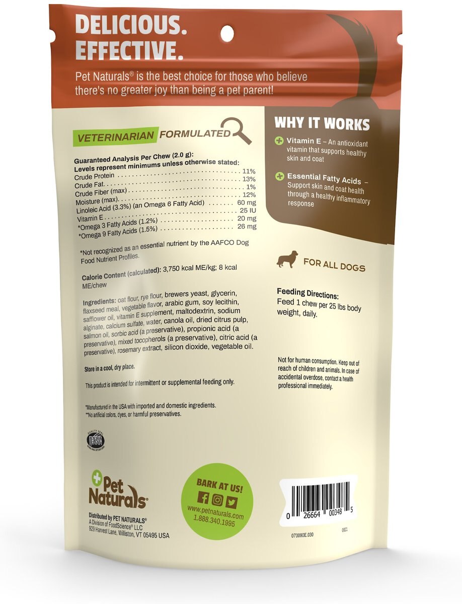 Pet Naturals Skin + Coat Dog Chews