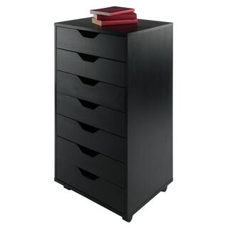 Winsome Halifax Black 7-Drawer Storage Cabinet 20792