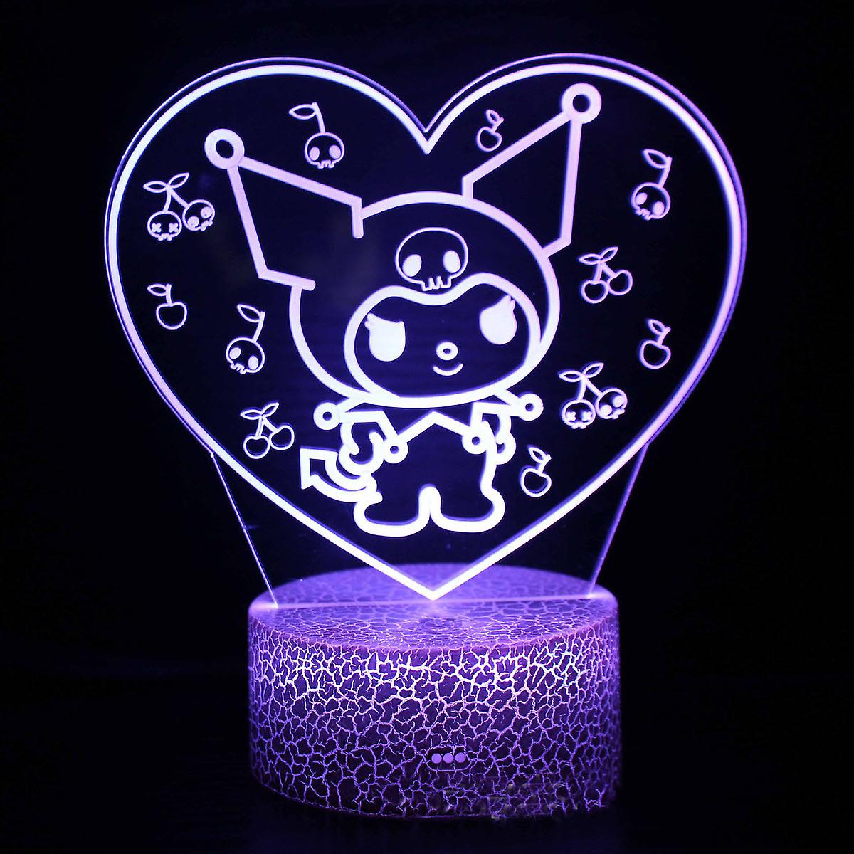 Kuromi Illusion Lamp 3d Night Light With 16 Color Change Remote Control，room Dcor