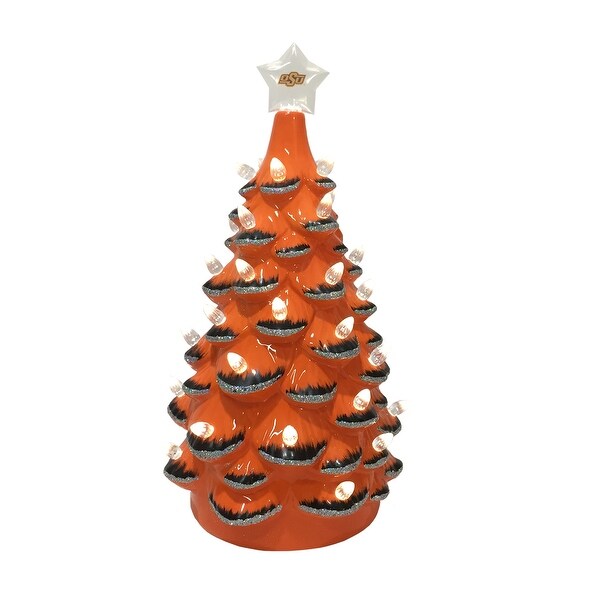 14 inch Oklahoma State Ceramic Tree