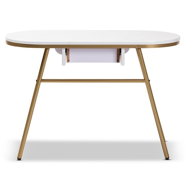 Mabel Modern and Contemporary Gold Finished Metal Console Table