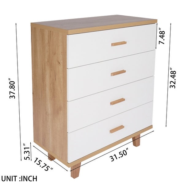 Clihome Wooden Bedroom Storage Drawer Organizer Closet Hallway Cabinet - - 36068677