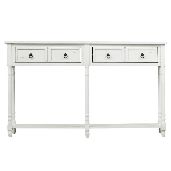 Console Table with Drawers and Long Shelf