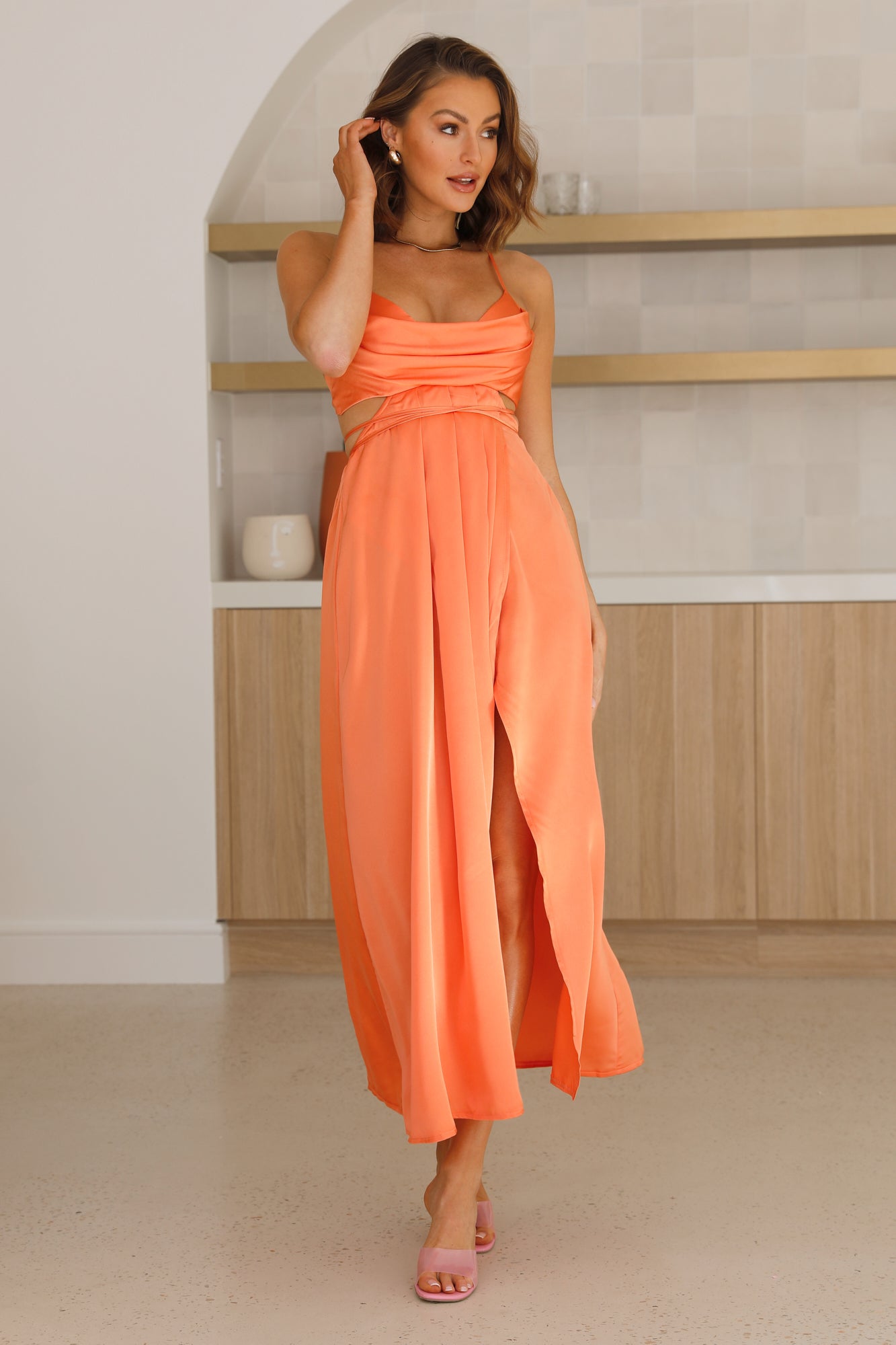 Early Mornings Maxi Dress Orange