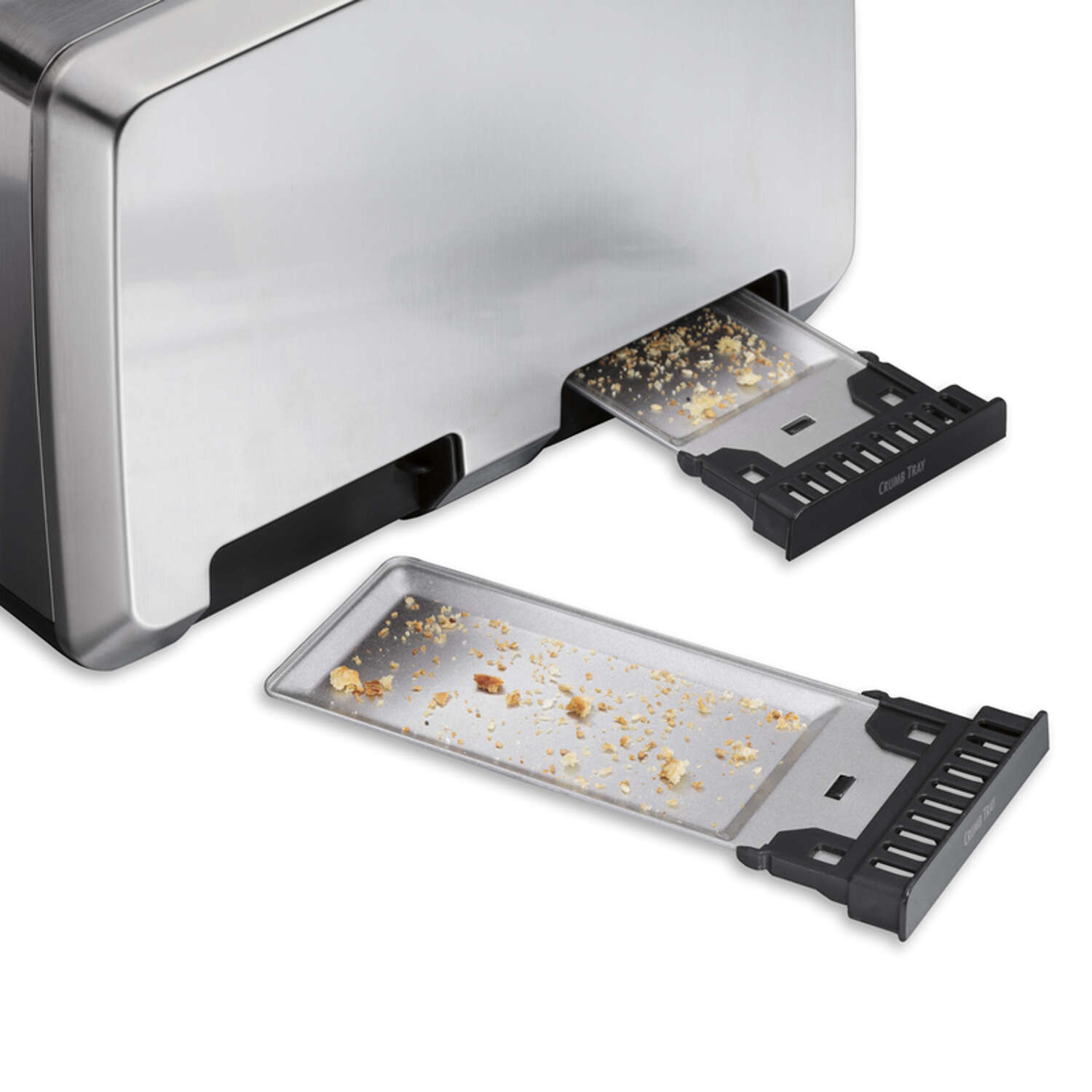 Hamilton Beach Stainless Steel Black/Silver 4 slot Toaster 7.68 in. H X 11.1 in. W X 11 in. D