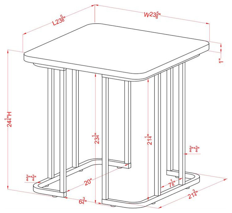 Furniture of America Clotten Contemporary Metal End Table in Black   Contemporary   Coffee Table Sets   by Homesquare  Houzz