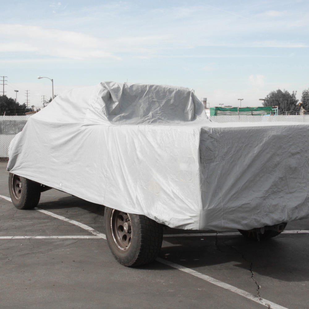 BDK Motor Trend Four Season Waterproof Outdoor Truck Cover for Heavy Duty Use - 4 Layers Snow， Water， Sun ， UV Protection