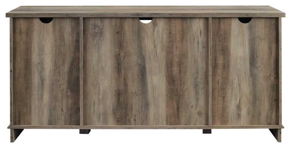 58 quotFarmhouse Sliding Barn Door TV Stand Media Console   Farmhouse   Entertainment Centers And Tv Stands   by Walker Edison  Houzz