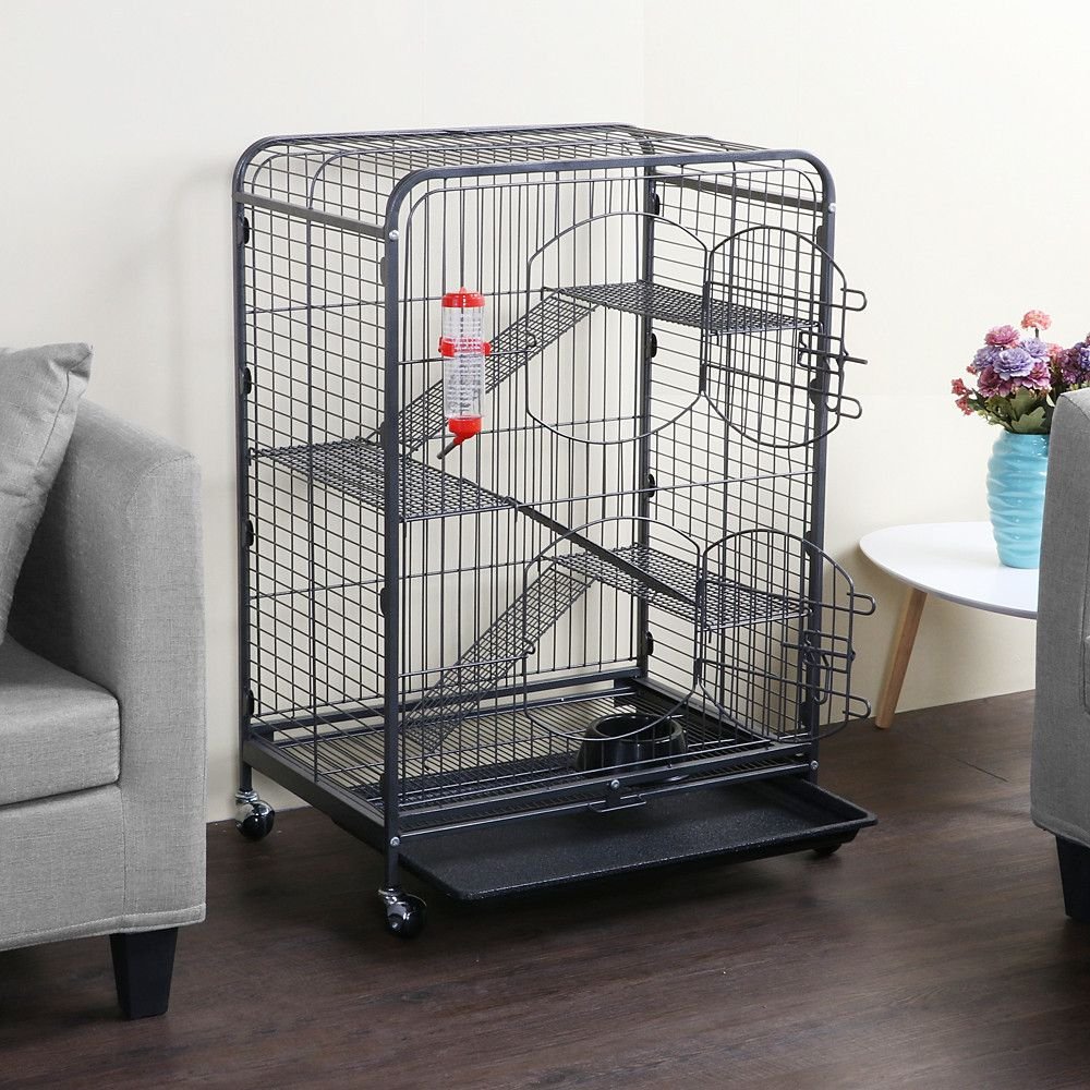 Yaheetech 37-in Small Animal Pet Cage， Black