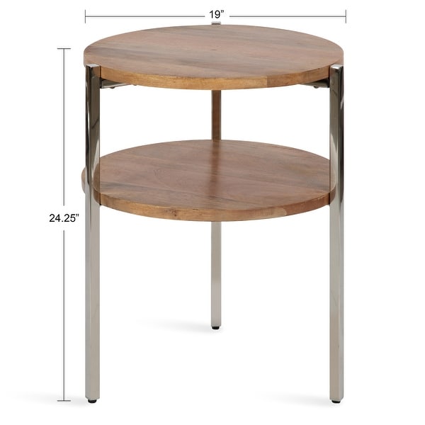 Kate and Laurel Lamaar Round Side Table - 19x19x25