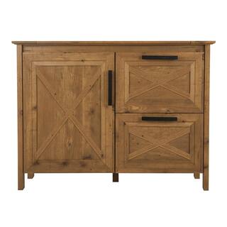 SAINT BIRCH Houston Rustic Brown Lateral File Cabinet with 1-Door and 2-Drawers SBSF4202FCRB