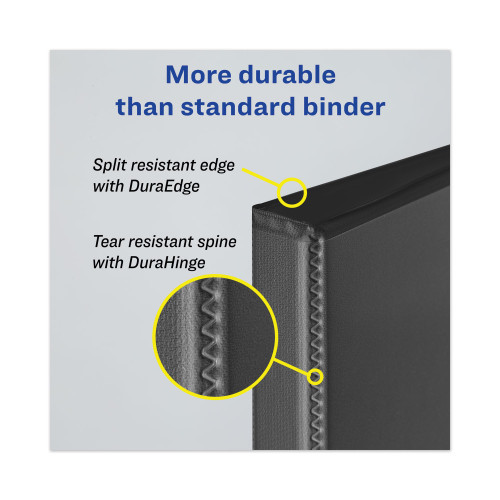 Avery Heavy-Duty View Binder with DuraHinge and Locking One Touch EZD Rings， 3 Rings， 3