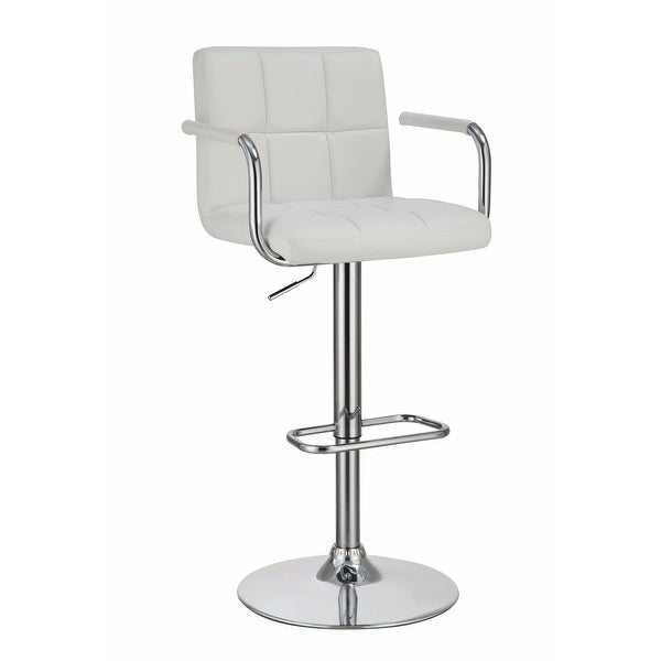 Swiveling Bar Stool， White - 37 H x 20.75 W x 19 L Inches