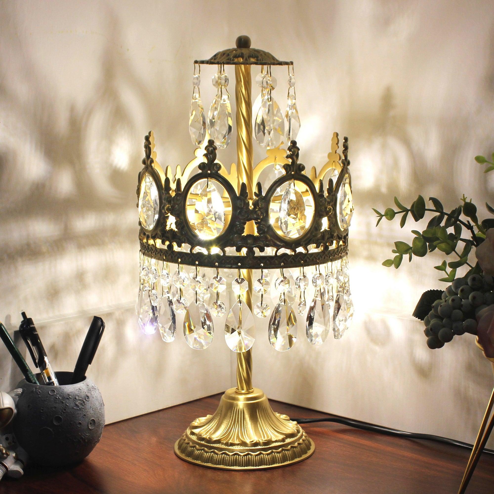 Vintage Crystal Table Light