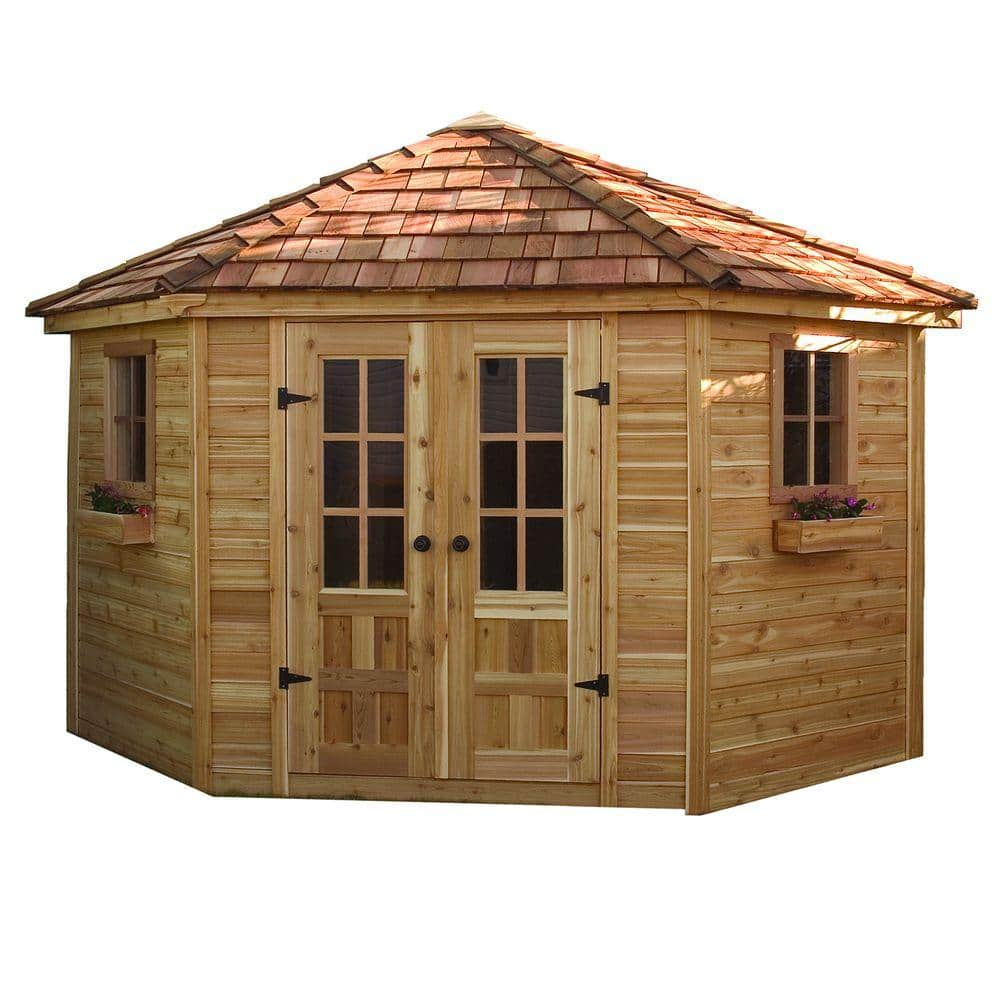 Outdoor Living Today 9 ft. x 9 ft. Penthouse Cedar Garden Shed PEN99