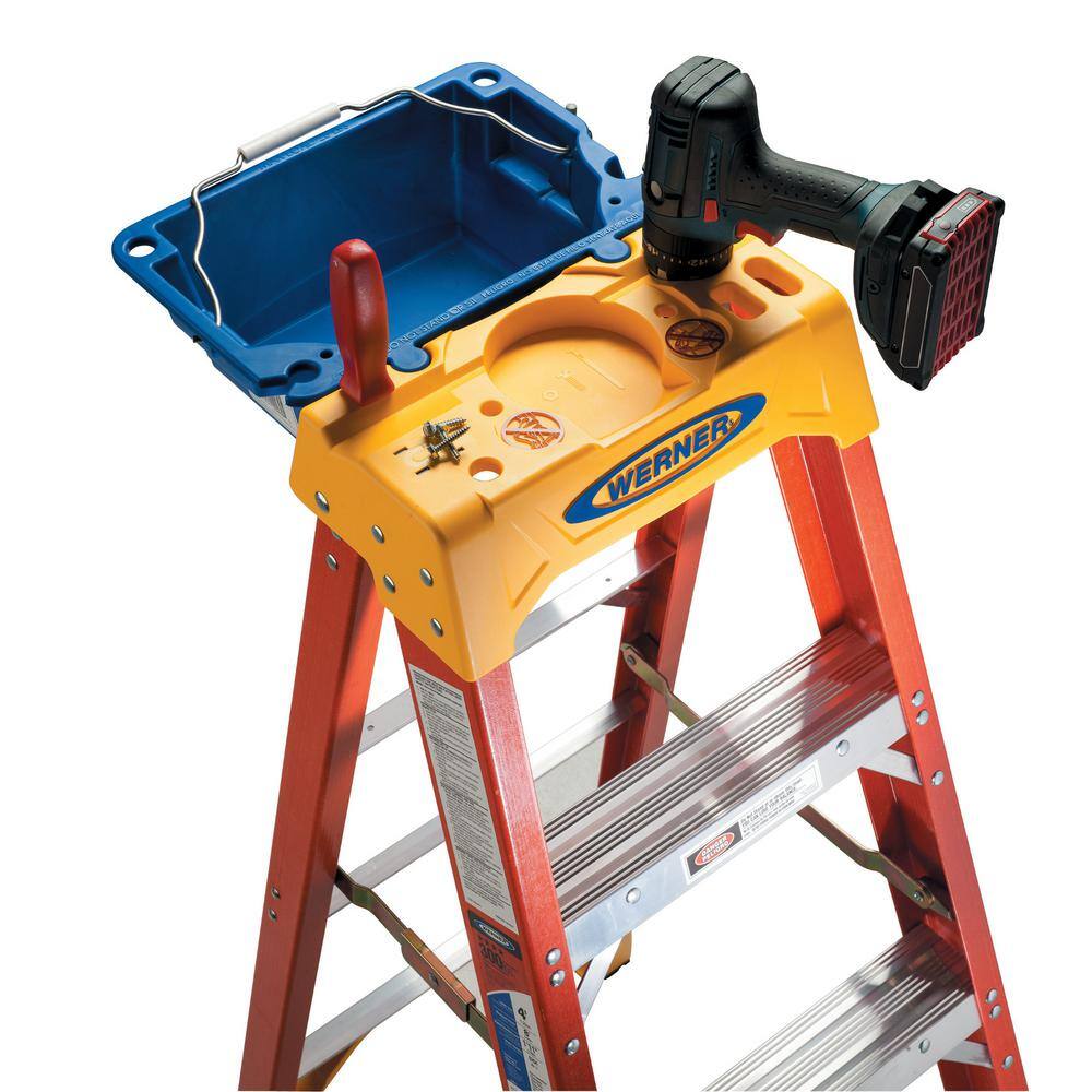 Werner 4 ft. Fiberglass Step Ladder with 300 lbs. Load Capacity Type IA 6204