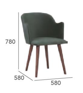 NAYELI Dining Chair - Dark Green