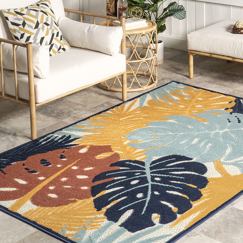 nuLoom Alannah Tropical Border Indoor/Outdoor Area Rug