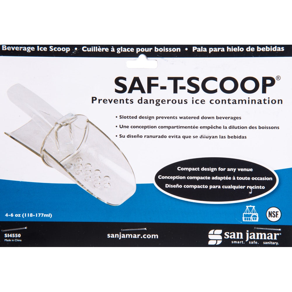 San Jamar SI4550 Saf-T-Scoop 4-6 oz. Banquet Ice Scoop